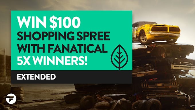 Chance to win 1 of 5 $100 shopping sprees with Fanatical